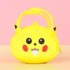 Bolsa de monedas con cremallera de silicona de dibujos animados Llavero de mano Color macarrón Mini bolsa de monedas Bolsa de almacenamiento para niños Regalo