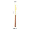 Estilo ins transfronterizo cuchillo y tenedor cuchara estilo japonés y coreano imitación madera veteada mango de clip acero inoxidable vajilla occidental postre cuchara tenedor juego