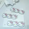 Nuevo Brillo Gato Kt Triple Cabeza de Gato Pieza Acrílica Accesorios Joyería DIY Pasador Decoración para Funda de Teléfono Imán para Nevera