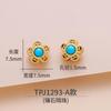 Arena Antigua Color Oro Incrustado Ojo de Gato Turquesa Cuentas Pulsera Cuentas Pulsera Accesorios de Joyería