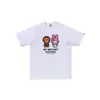 Camiseta de manga corta Bape estilo coreano transfronteriza, nueva co-marca Sanrio, caricatura linda, corte holgado, al por mayor