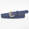 Moda Nuevo Cinturón de PU Transfronterizo para Mujer, Decorativo y Versátil con Faldas, Delgado y Versátil con Hebilla de Pin Simple y Versátil Cinturón de Denim para Mujer