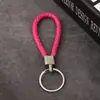 Llavero de cuerda de cuero creativo nuevo, cuerda tejida, colgante para coche, cuerda de color para llaves, actividades, regalo pequeño, joyería al por mayor