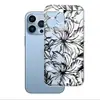 Funda floral de tinta más vendida transfronteriza adecuada para iPhone 17, funda de teléfono con sensación de alta gama, funda suave transparente anticaídas para Apple 16 Pro Max