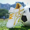 Vendas diretas de fábrica transfronteiriças novos sapatos de futebol infantis sapatos de gramado travas longas sapatos de gramado fivela rotativa solo sapatos de futebol para competição estudantil