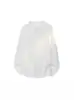 Camiseta de Manga Larga Henley Blanca cleanfiS para Hombre Otoño Estilo Hong Kong Ins Atuendo Sencillo Top de Peso Pesado Talla Grande