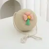 Bolsita Pequeña Linda de Verano para Niños Bolso Nuevo para Mujer Celebración en Línea Monedero de Moda Bolso de Paja Bolso Cruzado de Viaje para Bebé Moderno