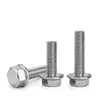 Perno de Brida Ampliada de Acero Inoxidable 316 con Dientes Perno de Brida Hexagonal con Arandela Tornillo Dentado Antideslizante m5m6
