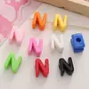 Pulseira Colar de Contas Letras Acrílicas Cor Única Furo Grande Miçangas para Montagem DIY Feito à Mão Contas Soltas Materiais para Montagem