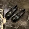 Sapatos Mary Jane Franceses para Mulheres, Sapatos Pequenos de Couro Macio, Novos Sapatos de Fada Verão 2025 com Saias, Calçado de Boca Rasa Resistente ao Desgaste