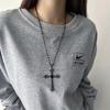 Collar con colgante de cruz de Spice Girl del Milenio, moderno y moderno, estilo punk oscuro para mujer, estilo retro, estilo nicho, dulce y moderno, con cadena de clavícula.