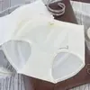 Calcinha Feminina de Cintura Média com Controle de Barriga, Moda, Toque de Algodão, Confortável, Sem Costura, Respirável, Forro Antibacteriano 10A