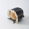Gorro para Bebé Recién Nacido, Gorro con Protección para las Orejas para Bebés Pequeños, Gorro de Encaje de Princesa para Niñas, Gorro para Salir con Protección de la Fontanela para Bebés de 0 a 3 Meses