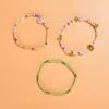 Pulsera de cuentas de arroz de perlas de moda pulsera de cuentas de tres piezas de colores joyería de moda de comercio exterior al por mayor