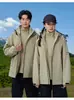 Chaqueta de Estándar Nacional para Hombres y Mujeres, Chaqueta de Plumas Tres en Uno, Conjunto Desmontable de Dos Piezas, Chaqueta a Prueba de Viento e Impermeable, Ropa de Trabajo Personalizada