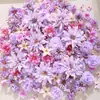 Flor de Simulación Flores Mixtas Material de Arte Floral Paquete Flores de Seda Flores Artificiales Ventilador Redondo Hecho a Mano DIY Accesorios de Material Gu Mei