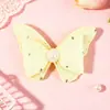 Producto semiacabado de mariposa de tela con perlas y pedrería, adorno de mariposa 3D con cuentas de satén, accesorios para el cabello para niños de bricolaje, accesorios para zapatos y sombreros