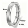 Nuevos Productos Transfronterizos Europeos y Americanos Venta Caliente 4 6 8mm Borde Biselado Doble Moda Mate I Acero Inoxidable Anillos de Pareja Venta al por Mayor