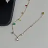 Pulsera de circón de colores diseño de nicho femenino Pulsera Arcoíris Sueño súper de hadas pulsera apilable