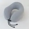 Almofada U personalizada de espuma de memória, removível e lavável, travesseiro de pescoço em U de retorno lento para viagens de avião, travesseiro de pescoço para viagens ao ar livre, atacado com logotipo