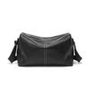 Nova Bolsa Masculina de Couro Genuíno, Couro de Vaca de Primeira Camada, Bolsa Transversal Masculina de Grande Capacidade, Bolsa de Ombro Masculina Simples Casual Estilo Horizontal