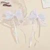 Gravata borboleta de rede com franja de pérola Acessórios de cabelo para crianças japonesas e coreanas Acessórios para roupas e bolsas DIY