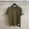 Vendas Diretas de Fábrica Tb Novo Estilo de Verão Manga Curta Quatro Barras Gola Redonda Manga Curta Camisetas Casuais, Confortáveis e Versáteis Masculinas e Femininas