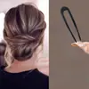 Grampos de Cabelo Pretos Sem Costura para Fixação Lateral, Pequenos Grampos de Aço para Franja e Penteado