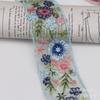 En stock Organza Multicolor Bordado Código de Barras Estilo Étnico Retro Bordado Ropa Encaje Hanfu Ropa Infantil Accesorios Accesorios