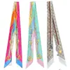 Lenços de Seda Atacado, Versáteis para Amarrar Bolsas, Decoração de Corrente de Coração, Lenços de Seda Estreitos, Lenços de Pescoço, Faixas de Cabelo, Lenços Pequenos de Seda Diagonais