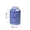 Jingdezhen Cerámica Azul y Blanca Lata de Té Exhibidor de Piso Jarrón de Cerámica Pintado a Mano Tarro de Almacenamiento de Porcelana Exhibidor de Jarrón de Flores