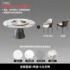 Mesa de Jantar Super Pedra de Cristal Luxo Pedra Moderna Simples Combinação de Mesa e Cadeiras para Casa Mesa Redonda Apartamento Pequeno Mesa Redonda de Micro Pedra de Cristal