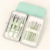 Caja de Cuero Set de 7 Piezas de Herramientas de Belleza para Manicura Fabricante Regalo Impresión de Logo Cortauñas Set de Cortauñas
