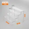 Suporte de Exibição de Acrílico Prateleira Escada para Miniaturas Caixas Surpresa Rack de Exibição Transparente Suporte de Exibição de Bonecas para Uso Doméstico