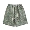 Shorts de Playa de Verano 2025 para Hombre, Estilo Coreano de Seda Helada, Tendencia, Shorts Casuales de Cinco Puntos Estampados