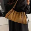 Bolso de nicho 2026, elegante y exquisito bolso de hombro de gamuza para ir al trabajo, bolso de axila retro de otoño, nuevo estilo coreano