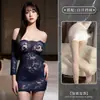 Sueño de Montaña de Primavera Lencería Sexy Hechicera Azul Sexy Puro Deseo Ajustado Seductora Caliente Uniforme de Secretaria Falda Bodycon