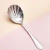 Colher Modelo Novo de 26 Anos para Uso Doméstico, Alto Valor Estético, Polimento Espelhado, Aço Inoxidável Espessado, Textura Martelada, Colher de Concha, Colher de Sopa