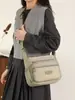 Bolso Cruzado Versátil de Estilo Simple y Multicapa de Moda, Gran Capacidad para Mujer, Adecuado para el Viaje Diario y Viajes Ligeros, Bolso de Hombro de Nylon