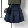 Shorts de Mezclilla Shorts de Pierna Ancha Verano Nuevo Ropa para Mujer Adelgazante Elegante Estilo Hong Kong Holgados Modernos Moda Versátil Cintura Alta Mujer