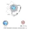 Anillo Pag&Mag Plata de Ley 925 Circonita Incrustada Micro Zafiro Anillo de Dedo Joyería de Atmósfera de Moda Europea y Americana Venta al por Mayor