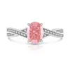 Anillo de Brazo Retorcido con Flor de Hielo de Piedra Preciosa de Colores Más Vendido en Tiktok para Mujeres con Diamante de Alto Carbono Brillante Incrustado Joyería para Transmisión en Vivo y Dropshipping