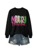 Comercio electrónico transfronterizo de Amazon, sitio europeo, sudadera de moda y divertida para mujer, diseño de copo de nieve de Feliz Navidad, en stock
