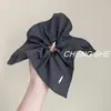 Menina Elegante Coreana Estilo Preppy Tecido de Terno Cinza Faixa de Cabelo Estéreo Rosa Aro de Cabelo Listrado com Fita Lenço Quadrado