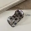 Presilha de Cabelo Estampada de Leopardo Vintage para Mulheres, Piranha Simples e Elegante, Acessório de Cabelo Estiloso para a Parte de Trás da Cabeça, Presilha Tubarão