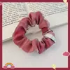 Cuerda para el Cabello de Seda Marrón de Gama Alta para Mujer, Anillo de Intestino para Atar el Cabello, Cubierta de Cuero de Aspecto Caro, Elegante, Accesorios para el Cabello de Intestino, Goma Elástica
