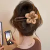 Pinza de Pato de Peluche para Otoño Temprano, Pasador Grande para Mujeres, Pinza de Tiburón de Gama Alta para la Parte Trasera de la Cabeza, Accesorio para el Cabello