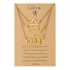 Juego de Collares Apilables de Acero Inoxidable de 12 Constelaciones Tendencia Europea y Americana Transfronteriza con Tarjeta Collar de Constelación Venta al por Mayor