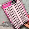 Pestañas postizas Barbie Hare autoadhesivas, de gran capacidad, sin gel, st8, de un solo grupo, segmentadas y gruesas, con efecto espejo.