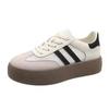 Tênis de Treino Alemão com Solado Grosso, Aumento de Altura, Blocos de Cor, para Mulheres, Tênis Esportivo Novo Verão 2026, Sapatos Casuais Versáteis Brancos, Sapatos Casuais Femininos Forrest Gump
